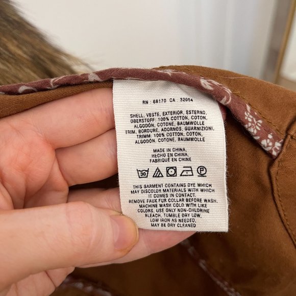 Anthropologie Hei Hei Faux Fur Vest, Removable Collar, Size XS - Picture 6 of 9